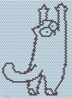 an image of a cross stitch pattern that looks like it has a cat on it