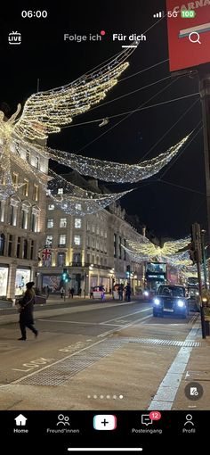 a city street filled with lots of lights