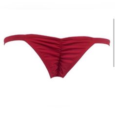 Nwot Brazilian Scrunch Butt Bikini Bottom Color: Cranberry Size: Xs Red Stretch Swimwear For Workout, Red Stretch T-back Swimwear, Pink Red, Lady In Red, Womens Swim, Cranberry, Red, Pink, Women Shopping