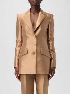 Blazer ALBERTA FERRETTI Woman color Beige Beige Blazer, Wool Turtleneck, Spring Summer 2024, Style Cardigan, Alberta Ferretti, Beige Sweater, Fall Looks, Fashion Luxury, Sweater And Shorts