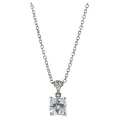 Treat yourself or someone you love to this 1.02 carat Radiant Cut Diamond Pendant Necklace. This GIA certified radiant is D in color, SI1 in clarity and is beautifully framed with a sleek platinum setting, while 0.03 carats of pavé set diamonds in the bail add a subtle yet luxurious sparkle to the design. This classic and refined necklace highlights the exceptional radiance of the diamond, making it an ideal choice for both everyday wear and special occasions. Its simple yet sophisticated design Contemporary Engagement Rings, Fancy Yellow Diamond, Solitaire Pendant Necklace, Radiant Cut Diamond, Halo Pendant, Elegant Pendant, Radiant Diamond, Necklace Box, Modern Necklaces