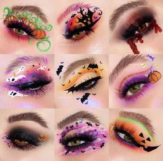 Spooky Eyeshadow, Spooky Season Makeup, Halloween Makeup Eyeshadow, Halloween Eyeshadow Looks, Halloween Eye Looks, Halloween Themed Makeup, Halloween Glam Makeup, Halloween Eye Makeup Looks