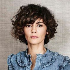 Profile Images, Audrey Tautou, Hair Styles 2017, Curly Hair With Bangs, Short Hair With Bangs, Short Wigs