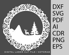 the digital laser cut file is available for use in crafts and papercrafting projects