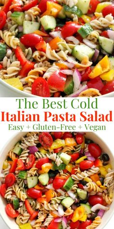 the best cold italian pasta salad is made with fresh vegetables and nourishment