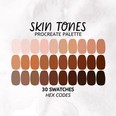 the swatches for skin tones