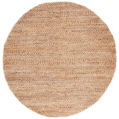 the round rug is made from natural materials