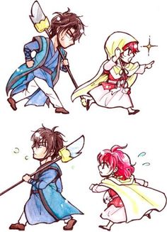 Chibi Hak and Yona | AnY Yona Akatsuki No Yona, Akagami No Shirayukihime, Cool Sketches, All Anime, Anime Movies