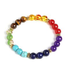 Material: Agate Color: Colorful Smooth Bracelet, Volcanic Rock Colorful Bracelet Fashion Element: Round Style: Europe and America Multicolor 8mm Bead Wristband Gift, Multicolor 8mm Beads Wristband For Gift, Rainbow Crystal Bracelet With Natural Stone Round Beads, Rainbow Crystal Bracelet With Natural Stones, Rainbow Crystal Bracelet With Natural Stones And Round Beads, Multicolor Round Beaded Bracelets For Healing, Spiritual Multicolor Round Crystal Bracelet, Spiritual Multicolor Crystal Bracelet, Multicolor Crystal Bracelet With Round Natural Stones