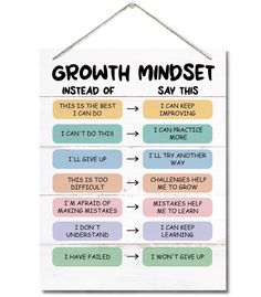 a sign that says growth minds instead of saying it is the best thing to do