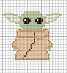 the baby yoda cross stitch pattern