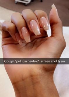 Nail Suggestions, Acrylic Nails Natural, Neutral Nails Acrylic, Nail Options, Feminine Divine, Ombré Nails, Style Nails, Nail Type, Her Nails