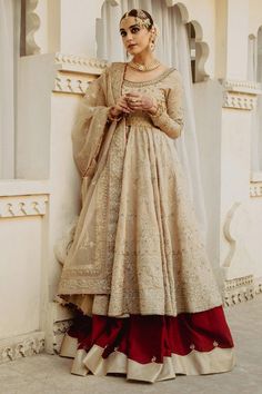 Lehnga Style, Zara Shahjahan, Frock Style, Raw Silk Fabric, Pakistani Wedding Dress, Lehenga Style