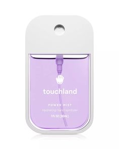 Touch Hand Power Mist, Touchhand Spray, Tuch Land Hand Sanitizer, Touchpad Hand Sanitizer, Purple Beauty Products, Preppy Stuff For School, Touchland Scents, Lavender Stuff, Touch Land