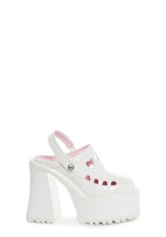 Lamoda Lace Up Platform Oxfords - Black – Dolls Kill Summer Clogs With Translucent Outsole, Trendy White Synthetic Clogs, Spring Clogs With Translucent Outsole And Round Toe, Knee High Platform Boots, Heart Prints, Oxford Platform, Abs And Cardio Workout, Heart Cut Out, Sugar Thrillz