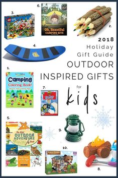 the holiday gift guide for kids includes books, toys and crafts to help them learn how to