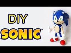 an image of a toy sonic character with the words diy sonic on it's side