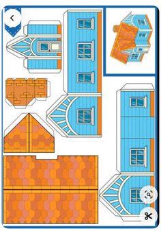 a cut out paper model of a house