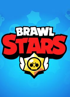 the logo for brawl stars on a blue background