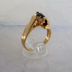 14K Yellow Gold Sapphire Marquise Split Shank Ring, 6.5 x 3.5mm, .33 ct Deep Blue Sapphire stone, Ring size 6.25, 3.6 grams Stock # BB295R17 This listing contains photographs of the actual item you will receive. Our items are in excellent condition with little or no signs of wear and many are one of a kind pre-owned estate finds. Please look closely at the pictures in this listing as they are part of the product description. Please read the description, as any imperfections or condition comments Blue Sapphire Stone, Split Shank Ring, Split Shank, Fine Jewelry Designers, Blue Band, Sapphire Stone, Solitaire Rings, Boston Ma, Size 10 Rings