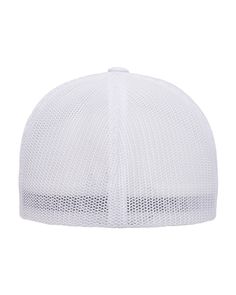 Adult 6-Panel Trucker Cap - WHITE - OS | Flexfit Adult 6-Panel Trucker Cap in White FF, MC, W, T Cheap White Mesh Baseball Cap, Cap White, Trucker Cap, Trucker Hat, Hats, Free Shipping, White