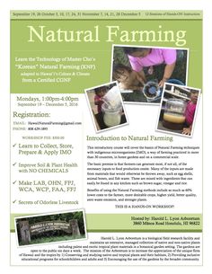 a flyer for the natural farming event