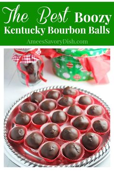 the best boozy kentucky bourbon balls recipe is so easy to make and tastes just as good as they look