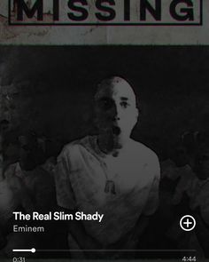 the real slim shady episode is being shown on an old cell phone with text that reads,