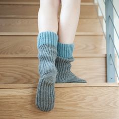 square Cozy Fitted Mid-calf Socks, Mid-calf Socks, Comfortable Fitted Mid-calf Socks, Cozy Mid-calf Comfortable Socks, Comfortable Fitted Gray Socks, Cozy Thick Socks, Fisherman's Rib, Fishermans Rib, Tall Socks