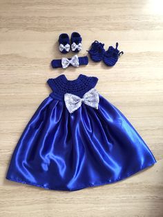 Tutu Dress Pattern, Elastic Crochet, Blue Baby Dress, Dress With Booties, Crochet Tutu Dress, Crochet Hair Bows, Crochet Tutu, Crochet Bodice