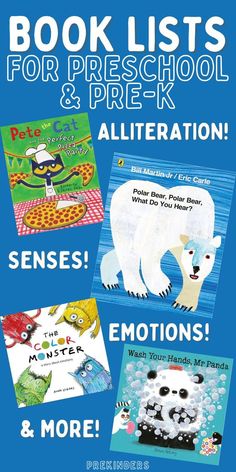 books for preschool and pre - k alliteration with an image of polar bears