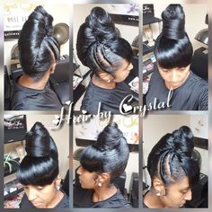 Wakanda Forever Hairstyle, Afropunk Hairstyles, Red Mohawk, Black Women Updo Hairstyles, Beautiful Updos, French Rolls, Classic Bun, French Roll Hairstyle, Sleek Braided Ponytail