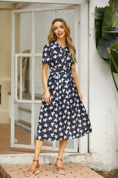 Modern Dresses For Women, Black Short Sleeve Midi Dress, Short Dress Patterns, Floral Print Short Dress, Modern Dresses, Solid Maxi Dress, White Lace Maxi Dress, Floral Chiffon Maxi Dress, Beautiful Casual Dresses