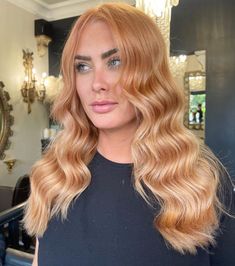 Strawberry Blonde Hair with Platinum Glow Blonde Hair For Fair Skin, Peach Blonde Hair Color, Hair For Fair Skin, Peach Blonde Hair, Natural Strawberry Blonde Hair, Peach Blonde, Dark Strawberry Blonde Hair, Reddish Blonde Hair, Hair Colors And Styles