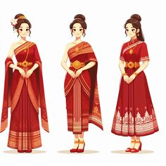 Thai Outfits, Ancient Dress, Fashion Design Books, Thai Clothes, Traditional Japanese Kimono, Fashion Drawing Sketches, Fashion Terms, Culture Clothing, Avatar World