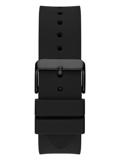 Designed in a versatile black motif, this modern timepiece features a studded case and rose gold-tone hour markers and sub-dials. Finished by a silicone strap. Black Matte Finish Watch With Round Dial, Modern Black Matte Finish Watches, Guess Men, Rose Gold Watches, Sport Watches, Black Watch, Color Names, Accessories Watches, Time Piece