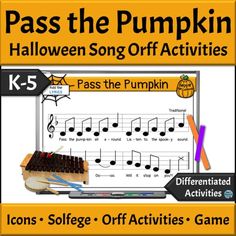 the halloween song off activity pack for kids to play with music and other musical instruments