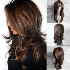 Brown Straight Hair, Human Wigs, Gradient Brown, Party Kleidung, Straight Human Hair, Long Wigs, Long Curly Hair