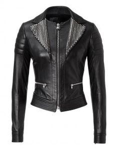 Philipp Plein Women's Luxury Clothing: jackets, dresses, jewelry | Philipp Plein Cowgirl Jacket, Custom Leather Jackets, Leather Coat Jacket, Cool Jackets, Philipp Plein, Luxury Clothing, Leather Jackets Women