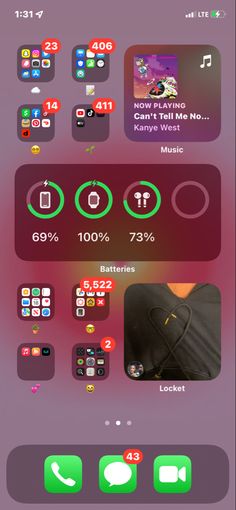 an iphone screen with various icons and buttons