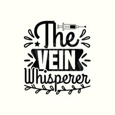 the ven whisperer is written in black and white with an arrow above it