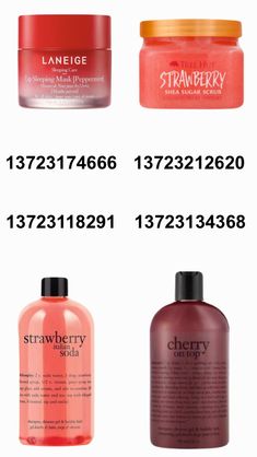 three different types of shampoos are shown with the names above them and below it