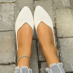 Never Worn! White Flats, Flat Shoes Women, Loafer Flats, Color White, Loafers, Size 7, Women Shoes, Brand New, Women Shopping