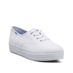 Keds-The Platform Sneaker - Women's Elevate casual ensembles with The Platform sneaker from Keds. The one inch platform gives you a boost, while the classic canvas design brings a well-rounded add to your collection. Platform Keds Outfit, White Cotton Canvas Shoes For Everyday, Everyday White Cotton Canvas Shoes, Keds Platform Sneakers Outfit, Casual Cotton Platform Sneakers For Summer, White Cotton Platform Sneakers With Round Toe, White Cotton Round Toe Platform Sneakers, White Cotton Canvas Shoes For Spring, Classic White Canvas Shoes For Spring