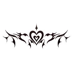 a black and white tattoo design with hearts