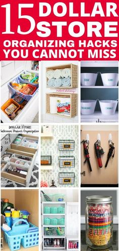 the top ten dollar store organizing hacks you cannot't miss in this post