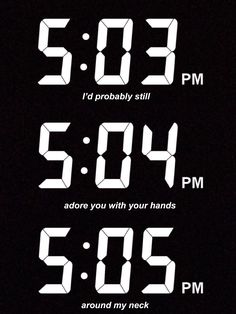 three different times in the dark with numbers on each side and an alarm clock above them