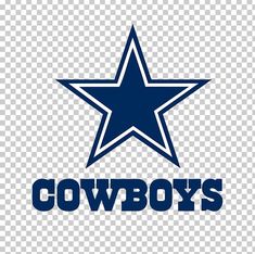 the cowboys logo, which is blue and has a star on it that says cowboys