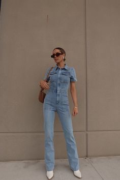 Introducing our Chelsey Denim Jumpsuit, a versatile and stylish addition to your wardrobe. Cargo Pocket, Denim Jumpsuit, Easy Wear, Blue Denim, Jumpsuit, Wardrobe, Blue