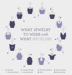 Guide to what kinds of jewelry to wear with different necklines. Great tips for prom jewelry or formal occasions! Jewelry Infographic, Sleeping Night, Different Necklines, Fashion Dictionary, Quoi Porter, Fashion Vocabulary, Prom Jewelry, Fashion Hacks Clothes, Clothing Hacks